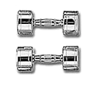 Click to enlarge: Dumbbells <br>10 Lb Chrome